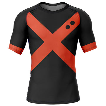 BJJ Rash Guard My Hero Academia 'Bakugo' Short Sleeve Compression Rashguard