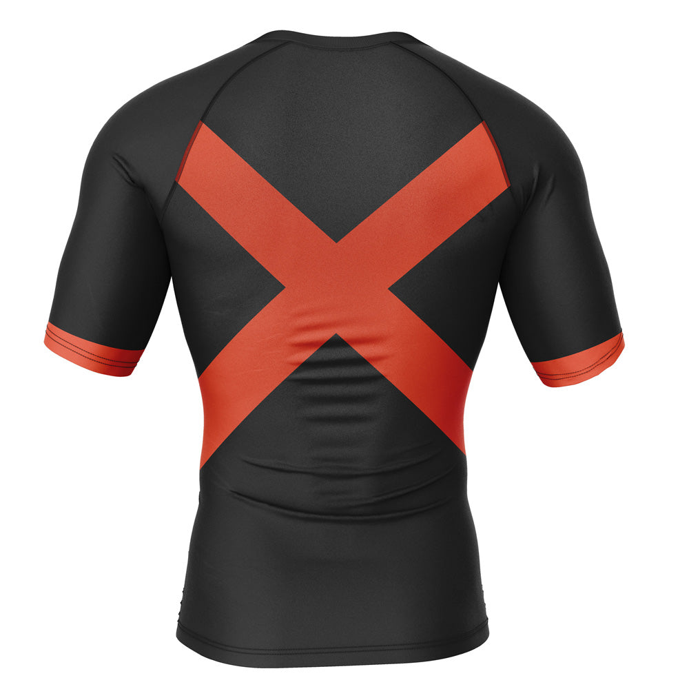 BJJ Rash Guard My Hero Academia 'Bakugo' Short Sleeve Compression Rashguard