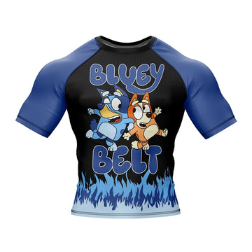 Bluey 'Bluey Belt' Short Sleeve Compression Rashguard