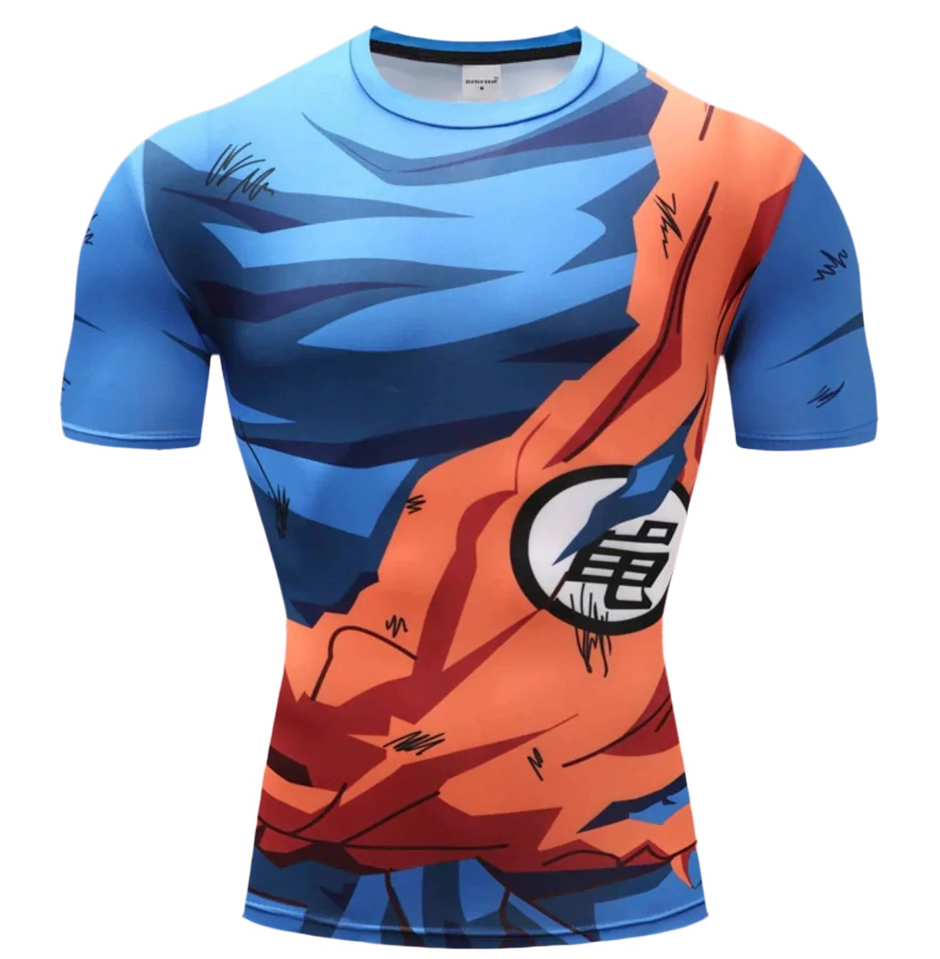 Goku Battle Damaged Dragon Ball Z Compression Rash Guard-RashGuardStore