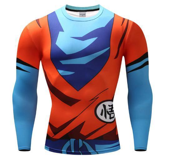 Goku Dragon Ball Z Compression Long Sleeve Rash Guard-RashGuardStore