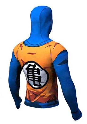 Goku Dragon Ball Z Long Sleeve Rashguard Hoodie-RashGuardStore