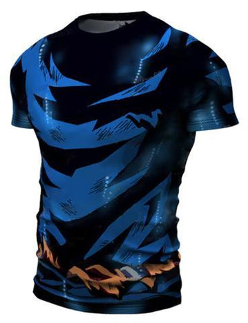 Goku Ultra Instinct Dragon Ball Z Short Sleeve Compression Rash Guard-RashGuardStore