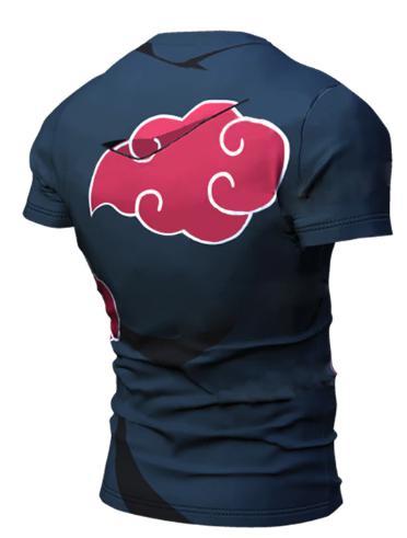 Naruto 'Akatsuki' Short Sleeve Compression Rash Guard-RashGuardStore