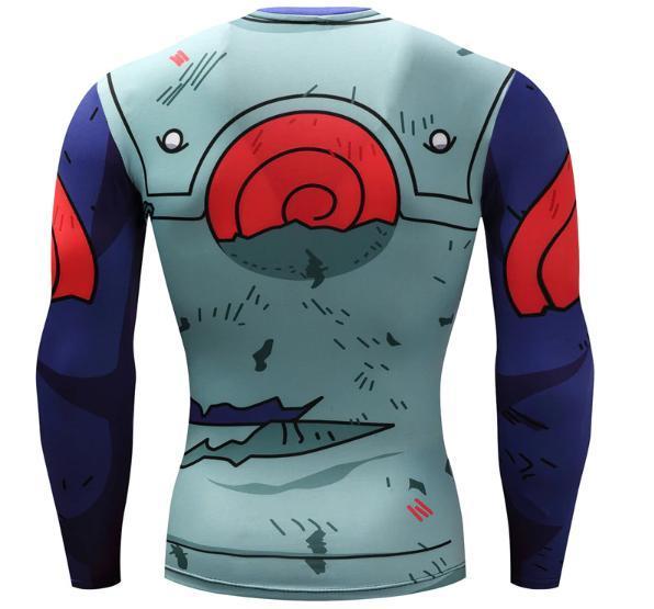 Naruto Kakashi 'Battle Damaged Armor' Long Sleeve Compression Rash Guard-RashGuardStore