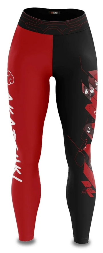 Women's Naruto 'Akatsuki | Two Tone' Leggings Yoga Pants