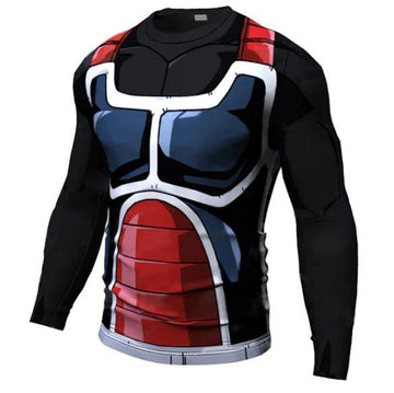 Onyx Rouge Armor Dragon Ball Z Long Sleeve Compression Rash Guard-RashGuardStore