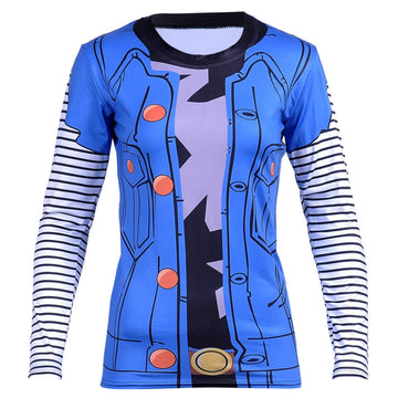 BJJ Rash Guard Women's Dragon Ball Z Compression 'Lapis | Lazuli | Android 18' Long Sleeve Rashguard