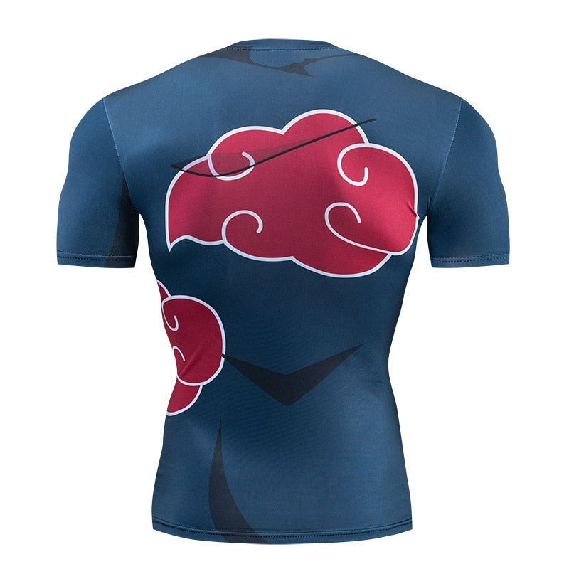 BJJ Rash Guard Naruto 'Akatsuki' Short Sleeve Compression Rash Guard