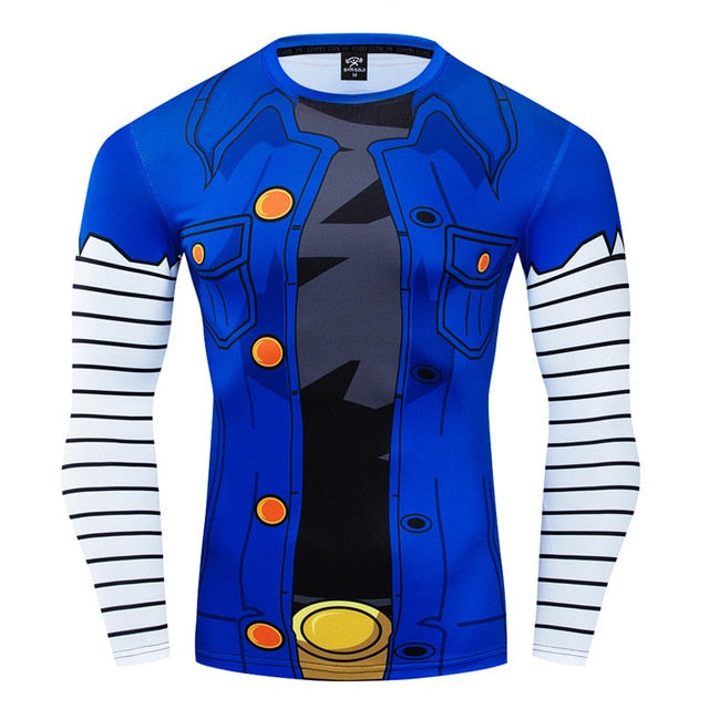 BJJ Rash Guard Dragon Ball Z Compression 'Lapis | Lazuli | Android 18' Long Sleeve Rashguard