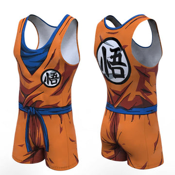 BJJ Rash Guard Dragon Ball Z 'Goku' Men's Powerlifting Singlet