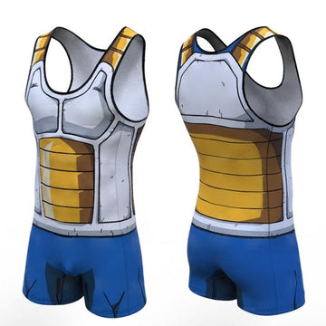 BJJ Rash Guard Dragon Ball Z 'Vegeta' Men's Powerlifting Singlet