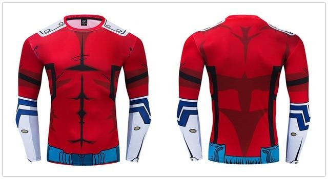 BJJ Rash Guard My Hero Academia Compression 'Deku | Red' Premium Long Sleeve RashGuard