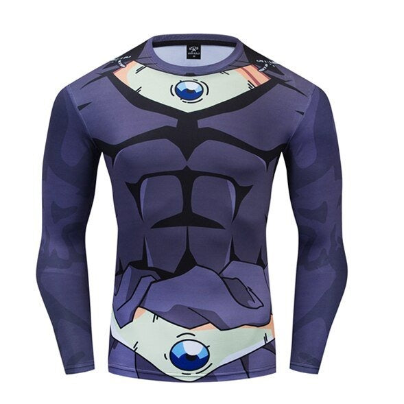 BJJ Rash Guard Dragon Ball Z Compression 'Onyx Broly' Premium Long Sleeve Rashguard