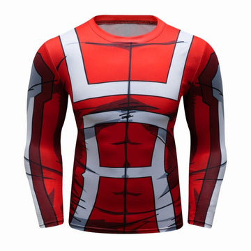 BJJ Rash Guard My Hero Academia 'UA Uniform | Red' Elite Long Sleeve Rashguard