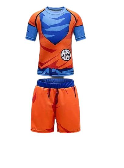 BJJ Rash Guard Kids Dragon Ball Z 'Goku' Short Sleeve Compression Short Set