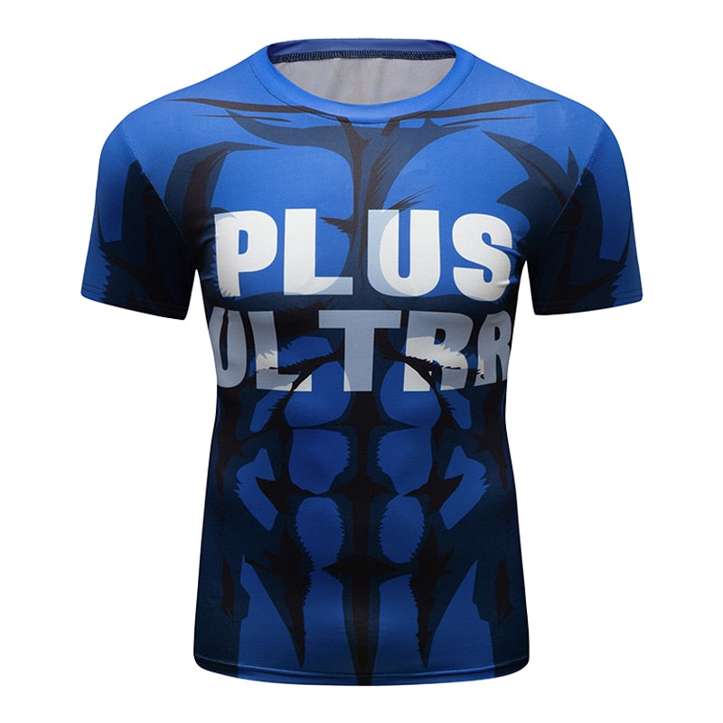 BJJ Rash Guard My Hero Academia 'Plus Ultra | Blue' Elite Short Sleeve Rashguard