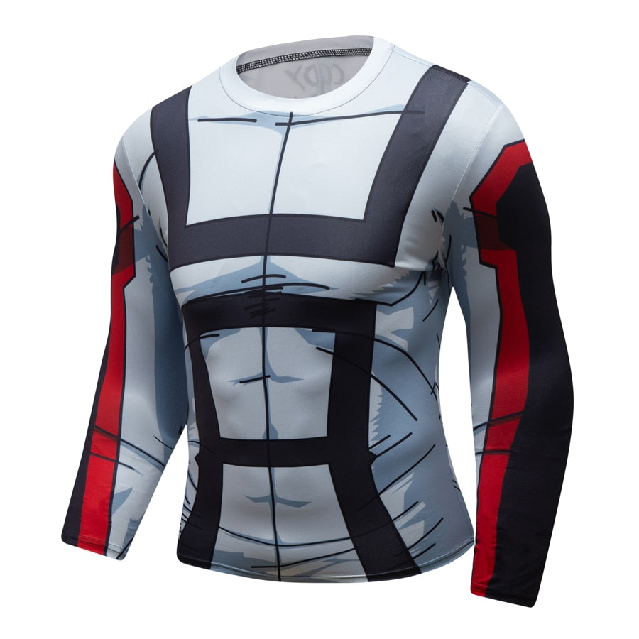 BJJ Rash Guard My Hero Academia 'UA Uniform | White' Elite Long Sleeve Rashguard