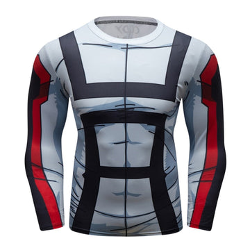 BJJ Rash Guard My Hero Academia 'UA Uniform | White' Elite Long Sleeve Rashguard