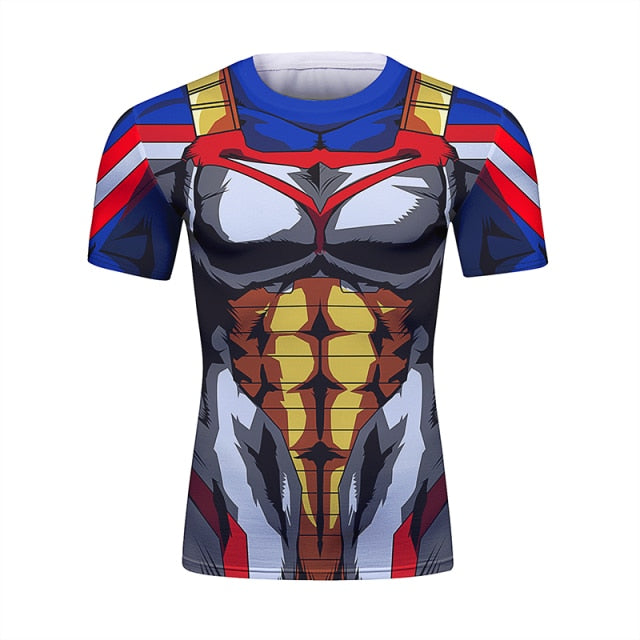 BJJ Rash Guard Dragon Ball Z | My Hero Academia 'All Mighty Vegeta' Short Sleeve Elite Rashguard