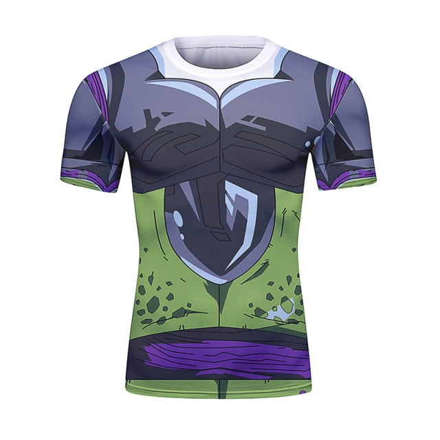 BJJ Rash Guard Dragon Ball Z 'Perfect Cell' Short Sleeve Elite Rashguard