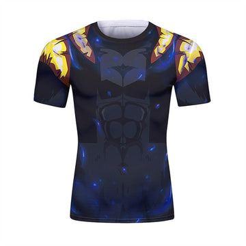 BJJ Rash Guard Dragon Ball Z 'Super Saiyan Blue | Onyx Gogeta' Short Sleeve Elite Rashguard