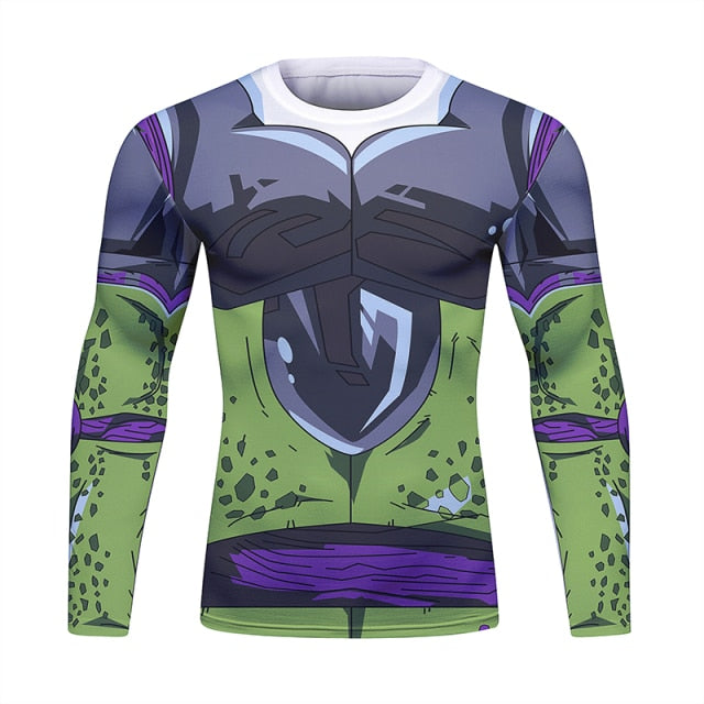 BJJ Rash Guard Dragon Ball Z 'Perfect Cell' Long Sleeve Elite Rashguard