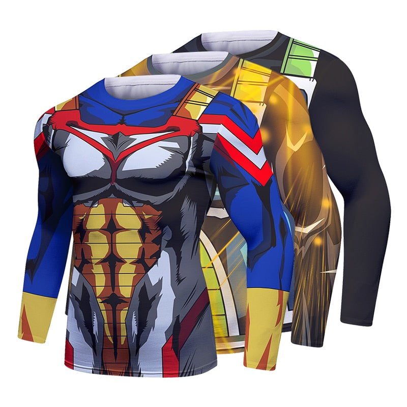 BJJ Rash Guard Dragon Ball Z | My Hero Academia 'Almighty Vegeta' Long Sleeve Elite Rashguard