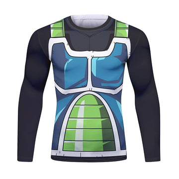 BJJ Rash Guard Dragon Ball Z 'Onyx Bardock' Long Sleeve Elite Rashguard