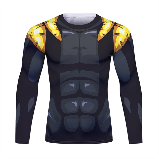 BJJ Rash Guard Dragon Ball Z 'Onyx Gogeta' Long Sleeve Elite Rashguard