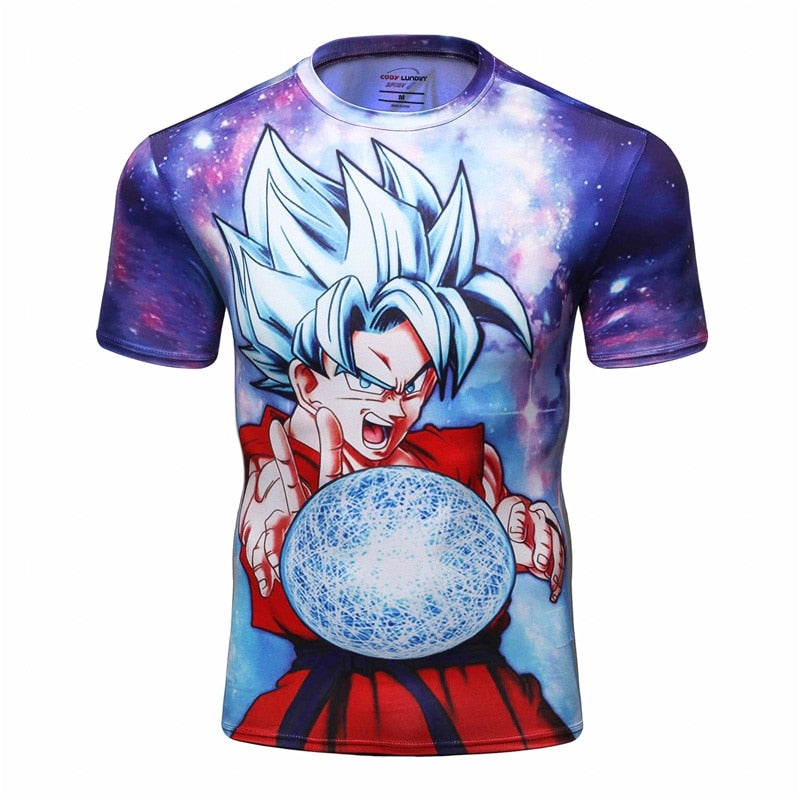 BJJ Rash Guard Dragon Ball Z Compression ' Goku | Super Saiyan' Elite Short Sleeve Rashguard