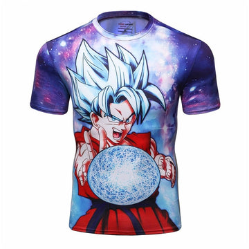 BJJ Rash Guard Dragon Ball Z Compression ' Goku | Super Saiyan' Elite Short Sleeve Rashguard