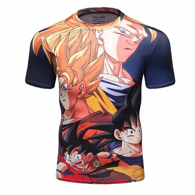 BJJ Rash Guard Dragon Ball Z Compression 'Forms' Elite Short Sleeve Rashguard