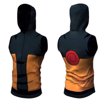 BJJ Rash Guard Naruto Compression 'Teen Naruto' Hooded Tank Top