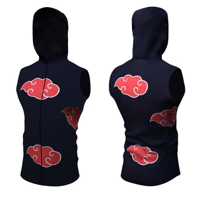 BJJ Rash Guard Naruto Compression 'Akatsuki' Hooded Tank Top