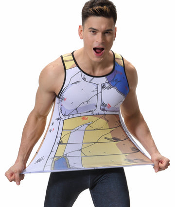 BJJ Rash Guard Dragon Ball Z 'Vegeta | Battle Damaged' Elite Compression Tank Top