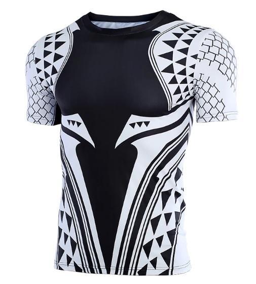 Aquaman 'Light Tattoo' Short Sleeve Compression Rash Guard