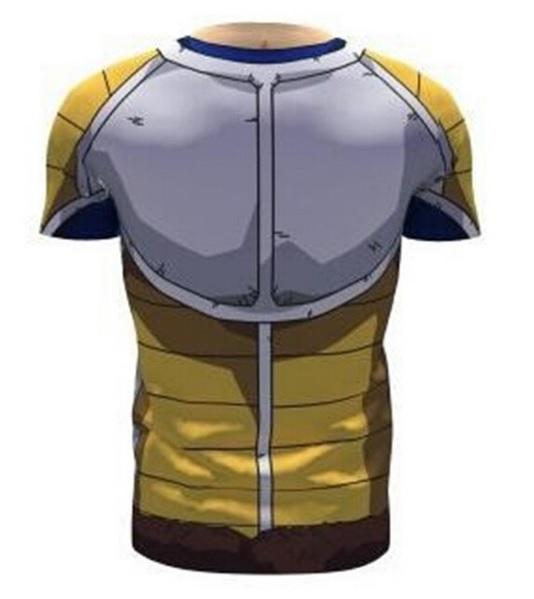 Vegeta Saiyan Armor Dragon Ball Z Compression Short Sleeve Rash Guard-RashGuardStore