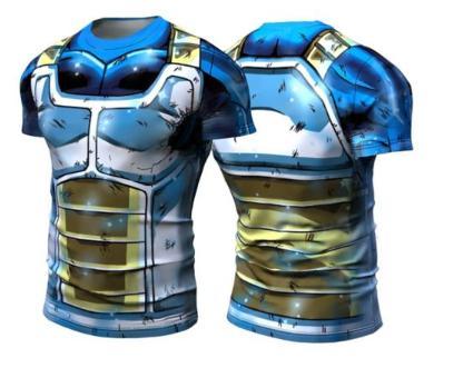 Vegeta SSB Limit Breaker Dragon Ball Z Short Sleeve Compression Rash Guard-RashGuardStore