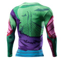 Battle Damaged Picollo Armor Dragon Ball Z Compression Long Sleeve Rash Guard-RashGuardStore