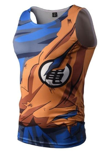 Battle Damaged Son Goku Dragon Ball Z Tank Top-RashGuardStore