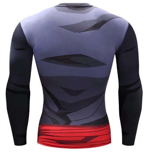 Gohan Super Saiyan Gi Dragon Ball Z Long Sleeve Compression Rash Guard-RashGuardStore