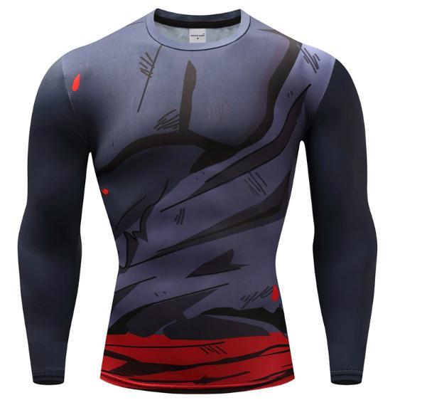 Gohan Super Saiyan Ripped Gi Long Sleeve Dragon Ball Z Compression Rash Guard-RashGuardStore