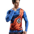 Goku Battle Damaged Dragon Ball Z Compression Long Sleeve Rash Guard-RashGuardStore