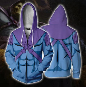 He Man 'Skeletor' Zip Up Hoodie-RashGuardStore