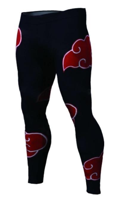 Men's Naruto 'Akatsuki' Premium Leggings Compression Spats-RashGuardStore