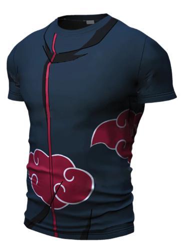 Naruto 'Akatsuki' Short Sleeve Compression Rash Guard-RashGuardStore