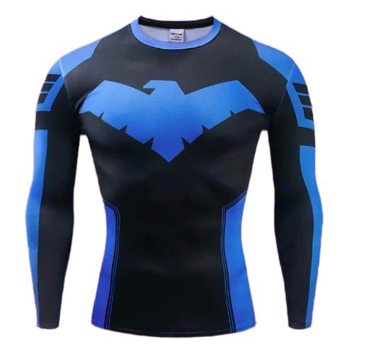 Nightwing 'Dick Grayson' Long Sleeve Dri-Fit Rashguard-RashGuardStore