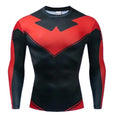 Nightwing 'Red' Long Sleeve Dri-Fit Rashguard-RashGuardStore