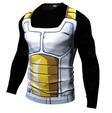 Onyx Vegeta Cell Armor Dragon Ball Z Long Sleeve Compression Rash Guard-RashGuardStore